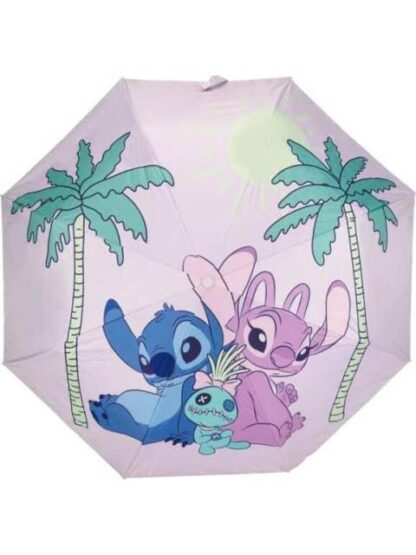 PARAGUAS PORTATIL STITCH ROSA STITCH