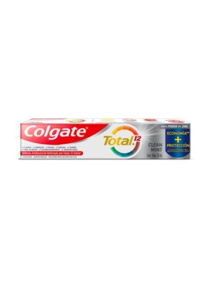 PASTA DENTAL COLGATE TOTAL 12 SALUD BUCAL COMPLETA CLEAN MINT 50 ML