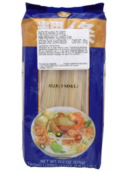 PASTA HARINA DE ARROZ CHANTABOON 5MM 375 G GOLDEN CHEF