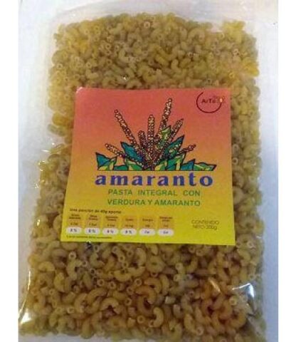 PASTA INTEGRAL AMARANTO CODITO 200 G ARTE AMARANTO