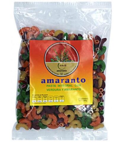 PASTA INTEGRAL CON VERDURA Y AMARANTO TRIBILIN 200 G ARTE AMARANT