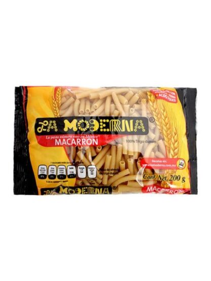 PASTA PARA SOPA LA MODERNA MACARRON 200 GRAMOS