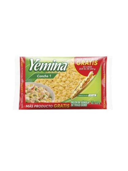 PASTA YEMINA CONCHA NO 1 220 GR