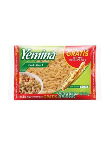 PASTA YEMINA PASTA CODO LISO NO 1 220 GR