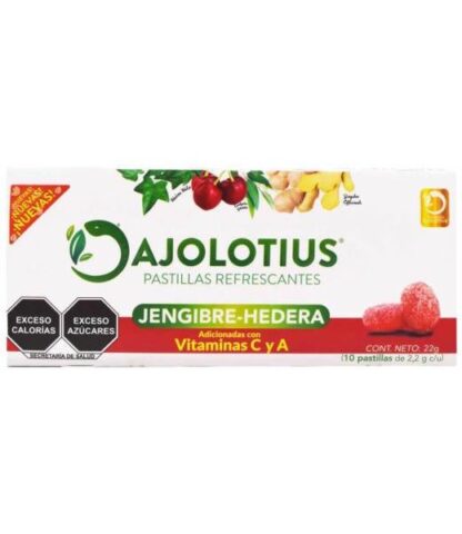 PASTILLAS REFRESCANTES JENGIBRE HEDERA 10 PZ AJOLOTIUS P 10