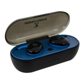 PERFECT CHOICE AUDIFONOS INTRAURICULARES BASSOONS INALAMBRICO BLUETOOTH NEGRO-AZUL