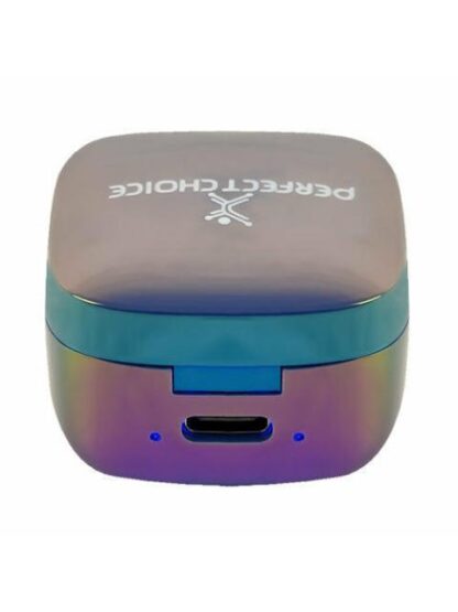 PERFECT CHOICE AUDIFONOS INTRAURICULARES CON MICROFONO TWS MINI PEARL INALAMBRICO BLUETOOTH USB-C AZUL - Image 5