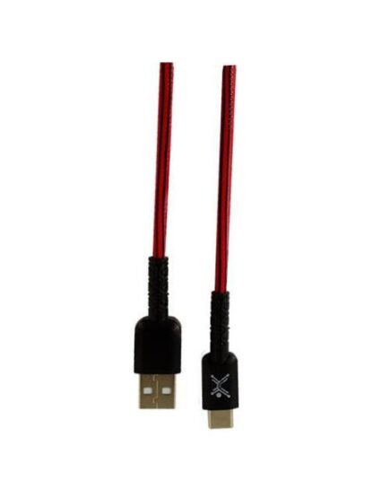 PERFECT CHOICE CABLE USB A MACHO - USB C MACHO 2 METROS NEGRO-ROJO - Image 2