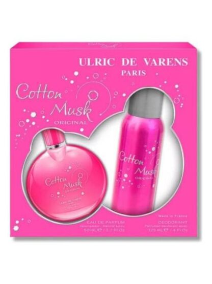 PERFUME SET 2 PIEZAS COTTON MUSK ORIGINAL MUJER UDV