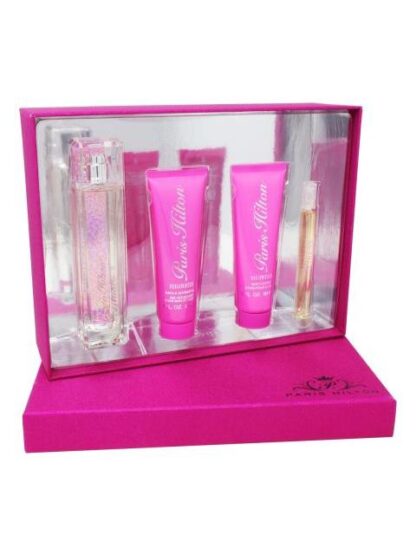 PERFUME SET 4 PIEZAS PARIS HILTON HEIRESS SPRAY BODY LOTION SHOWER GEL EDP 100 ML