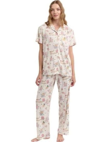 PIJAMA DAMA DAMA MARFIL BOB ESPONJA