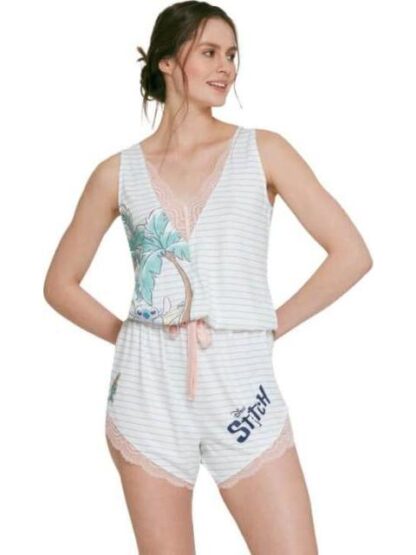 PIJAMA HOT PANTS DAMA DAMA MARFIL DISNEY - Image 2