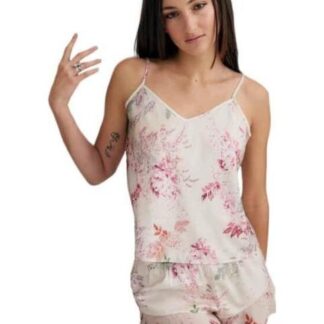 PIJAMA TOP Y SHORT MARFIL LOVE TO LOUNGE