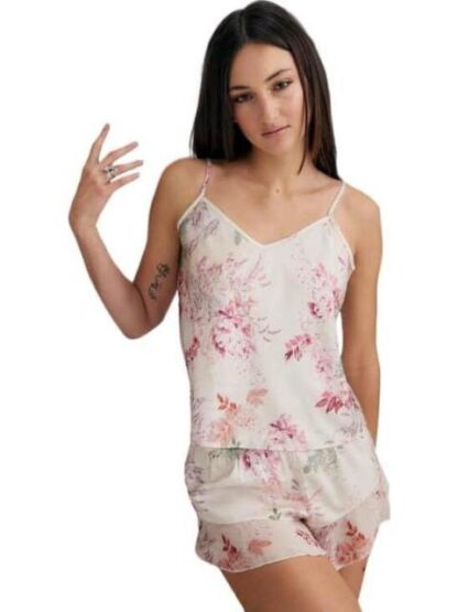PIJAMA TOP Y SHORT MARFIL LOVE TO LOUNGE