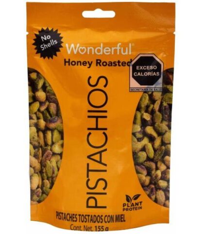 PISTACHE CON MIEL 155 G WONDERFUL PISTACHIOS
