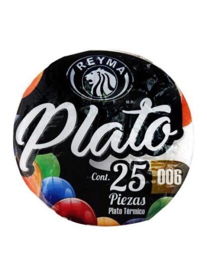 PLATO TERMICO REYMA #6 PASTELERO BOLSA CON 25 PIEZAS
