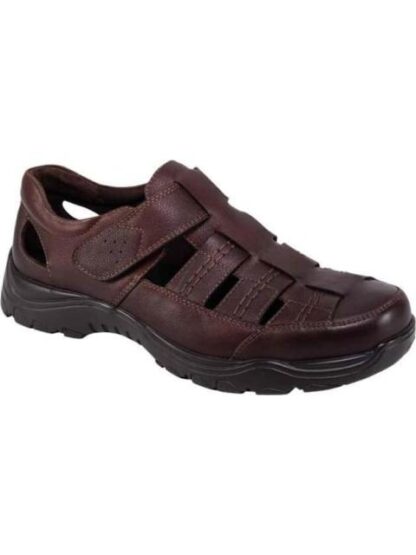 SANDALIA CASUAL AJUSTE CON VELCRO CAFE CALZADO PAZSTOR - Image 2