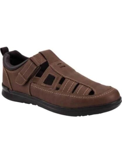 SANDALIA CASUAL AJUSTE CON VELCRO CAFE NEBEL WALK - Image 2