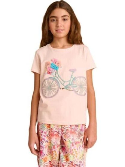 PLAYERA APLICACIONES CORAL HOLLY LAND KIDS