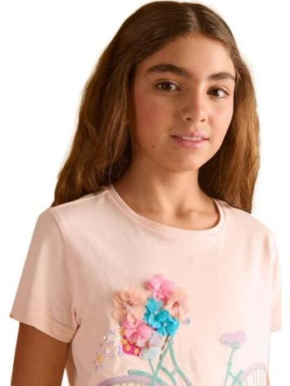 PLAYERA APLICACIONES CORAL HOLLY LAND KIDS - Image 4