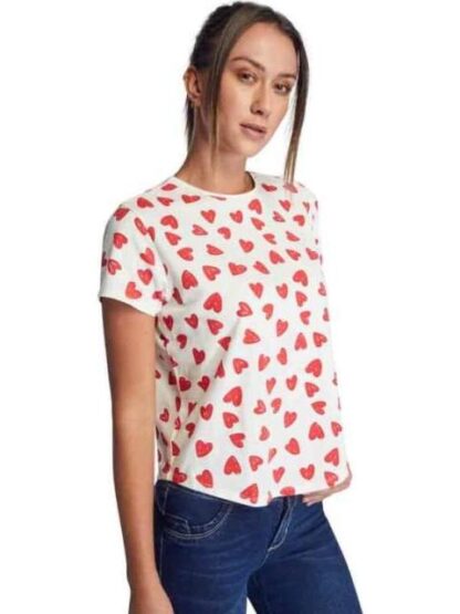 PLAYERA CORAZONES BLANCO HOLLY LAND - Image 2