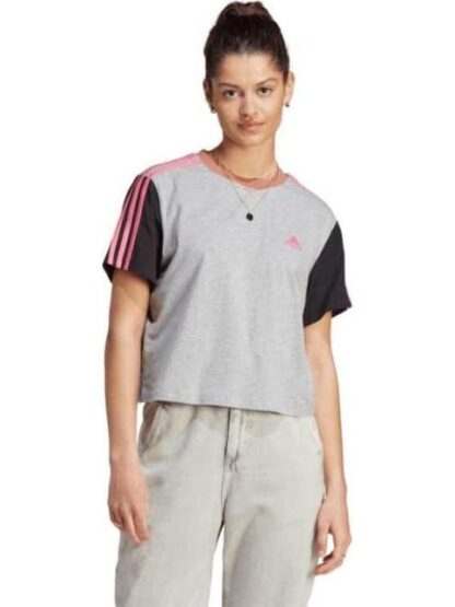 PLAYERA CORTA ESSENTIALS GRIS ADIDAS - Image 2