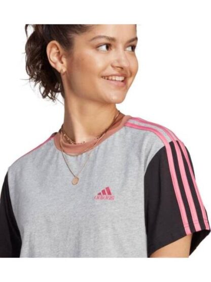 PLAYERA CORTA ESSENTIALS GRIS ADIDAS - Image 6