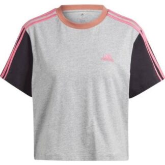 PLAYERA CORTA ESSENTIALS GRIS ADIDAS