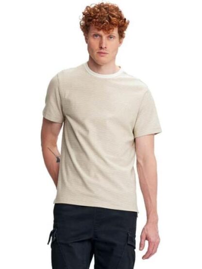 PLAYERA CUELLO CON VISOS EN BLANCO BEIGE NEXT CO - Image 2