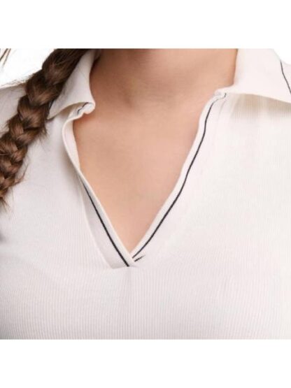 PLAYERA CUELLO V BLANCO HOLLY LAND - Image 6