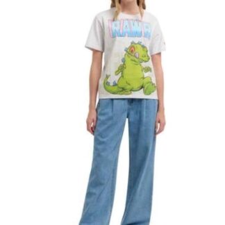 PLAYERA DAMA GRIS RUGRATS