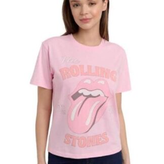 PLAYERA DAMA ROSA THE ROLLING STONES
