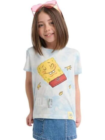 PLAYERA ESTAMPADA APLICACIONES AZUL BOB ESPONJA - Image 3