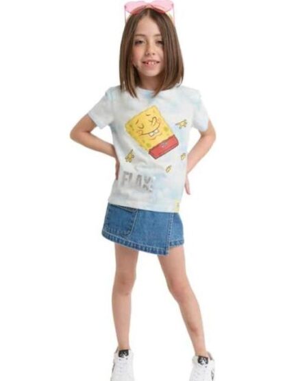 PLAYERA ESTAMPADA APLICACIONES AZUL BOB ESPONJA - Image 4