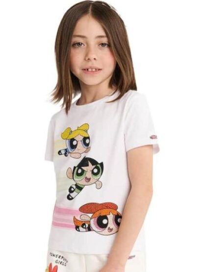 PLAYERA ESTAMPADA APLICACIONES BLANCO LAS CHICAS SUPER PODEROSAS - Image 2