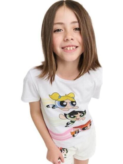 PLAYERA ESTAMPADA APLICACIONES BLANCO LAS CHICAS SUPER PODEROSAS - Image 3
