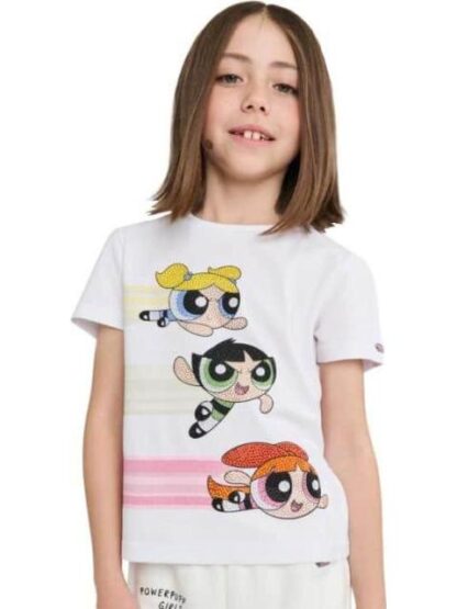 PLAYERA ESTAMPADA APLICACIONES BLANCO LAS CHICAS SUPER PODEROSAS - Image 4