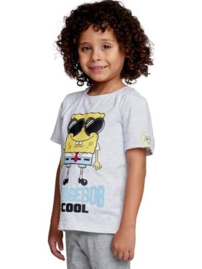 PLAYERA ESTAMPADA APLICACIONES GRIS BOB ESPONJA - Image 3