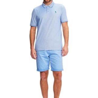 PLAYERA ESTAMPADA AZUL HPC POLO
