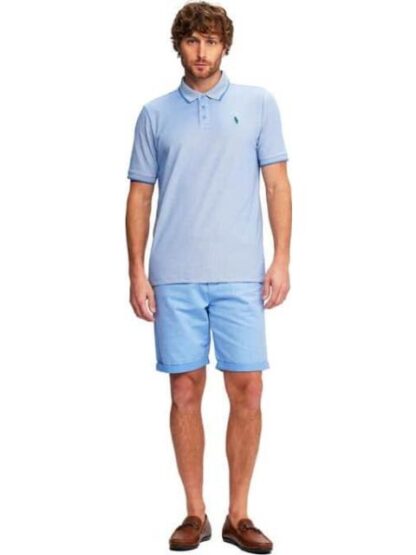 PLAYERA ESTAMPADA AZUL HPC POLO
