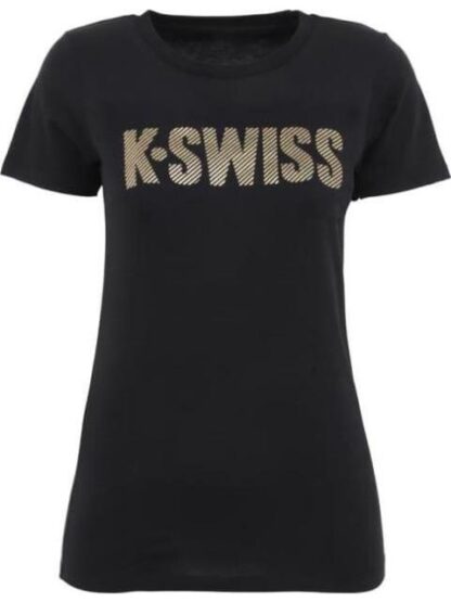 PLAYERA ESTAMPADA MANGA CORTA NEGRO K-SWISS