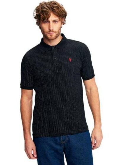 PLAYERA ESTAMPADA NEGRO HPC POLO