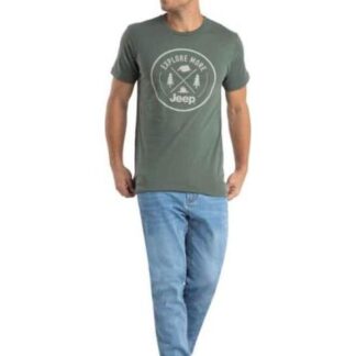 PLAYERA ESTAMPADA VERDE OLIVO JEEP