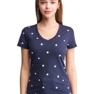 PLAYERA FLORES AZUL MARINO HOLLY LAND
