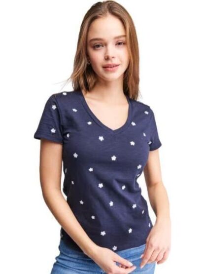 PLAYERA FLORES AZUL MARINO HOLLY LAND - Image 2