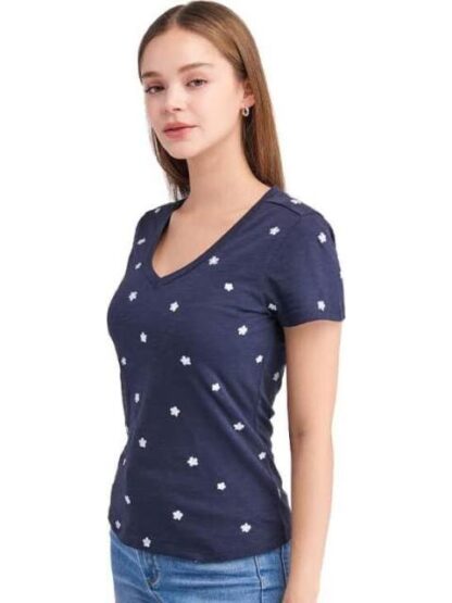 PLAYERA FLORES AZUL MARINO HOLLY LAND - Image 3
