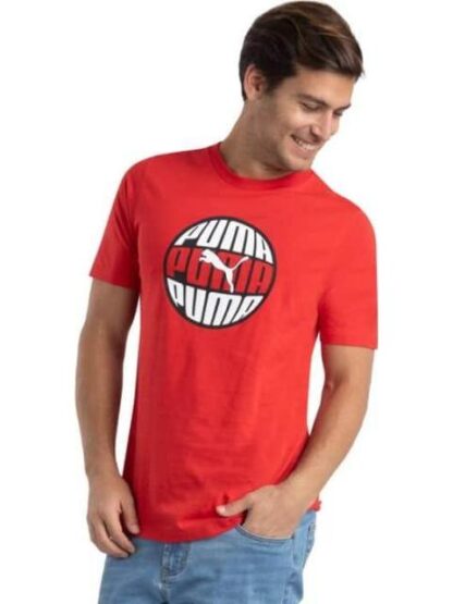 PLAYERA GRAPHICS CIRCULAR TEE ROJO PUMA - Image 3