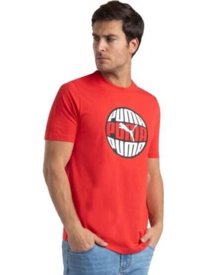 PLAYERA GRAPHICS CIRCULAR TEE ROJO PUMA - Image 5