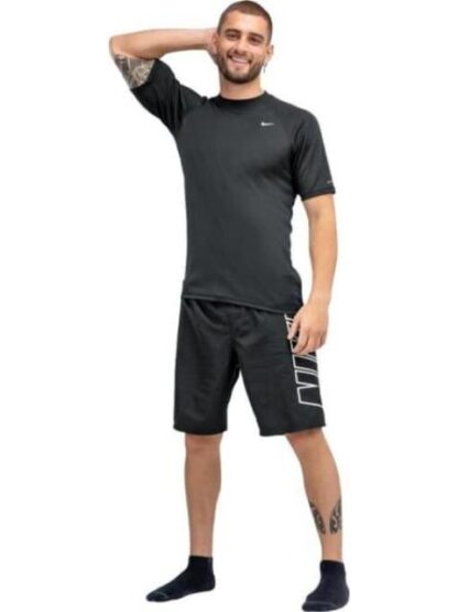 PLAYERA HYDROGU MANGA CORTA NEGRO NIKE SWIM