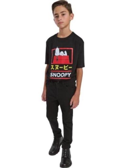 PLAYERA K-SWISS TEE PEANUTS Y NEGRO K-SWISS